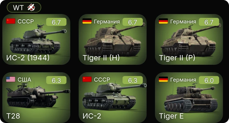 WT — T28 | ИС-2 | ИС-2 (1944) | КВ-122 | Chi-Ri