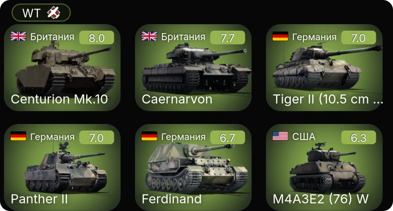 WT — 5 ранг: 2шт