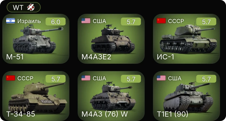WT — Skink | M-51 | M4A2 (76) W | M4A3 (76) W | M4A3E2