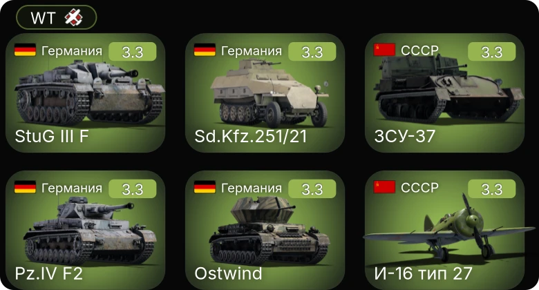 WT — M5A1 | M4A3 (105) | M16 MGMC | Sd.Kfz.251/21 | Fw 190 A-1