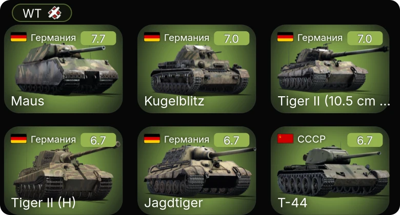WT — 5 ранг: 1шт
