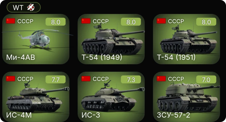 WT — 5 ранг: 6шт