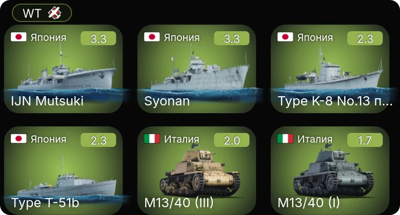 WT — 5 ранг: 1шт