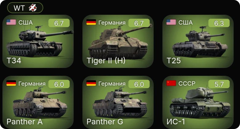 WT — T34 | T25 | M4A3 (76) W | B-17E/L | ИСУ-152