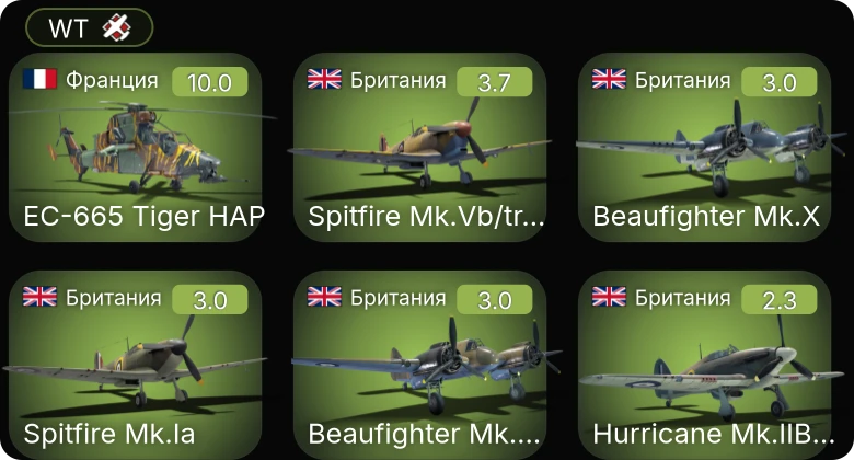 WT — 6 ранг: 1шт