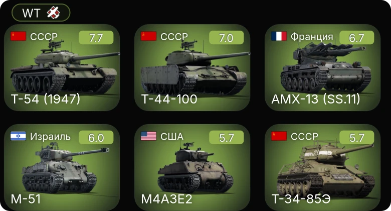 WT — 5 ранг: 2шт