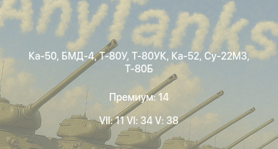 WT — 7 ранг: 11шт 6 ранг: 34шт 5 ранг: 38шт БМД-4 | Ка-50