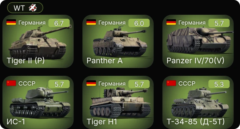 WT — M24 | SF40 тяжёлая | Т-34-85 (Д-5Т) | Т-34-57 | ИС-1
