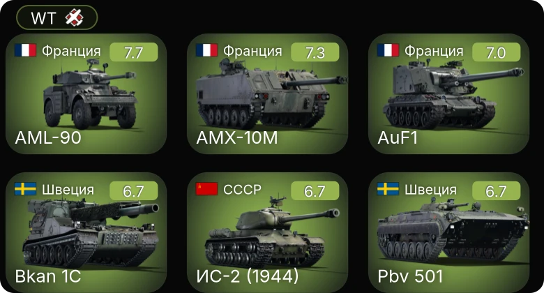 WT — 5 ранг: 2шт