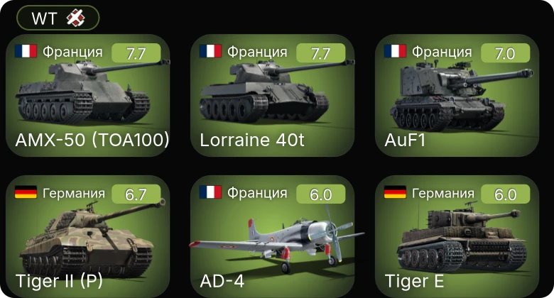 WT — 5 ранг: 2шт