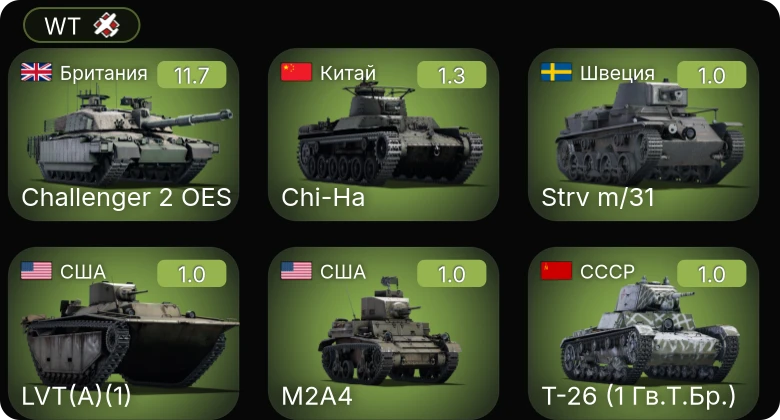 WT — 7 ранг: 1шт