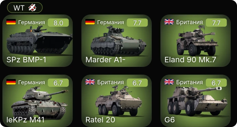 WT — 5 ранг: 2шт