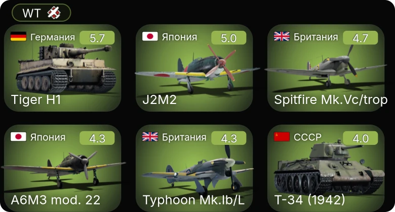 WT — A6M2 | A-20G-30 | Як-9Т | Typhoon Mk.Ib/L | Spitfire Mk.Vc/trop