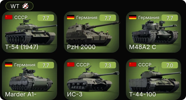 WT — 5 ранг: 6шт