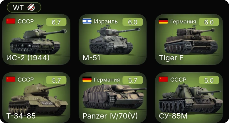 WT — ИС-2 (1944) | M-51 | M24 | Т-34-85 | СУ-85М
