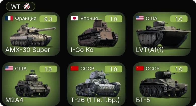 WT — 6 ранг: 1шт