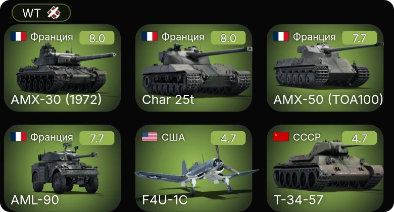WT — 5 ранг: 4шт