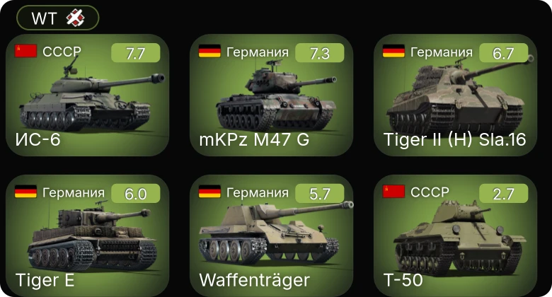 WT — 5 ранг: 2шт