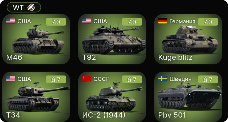 WT — M50 | T34 | M46 | T92 | Skink