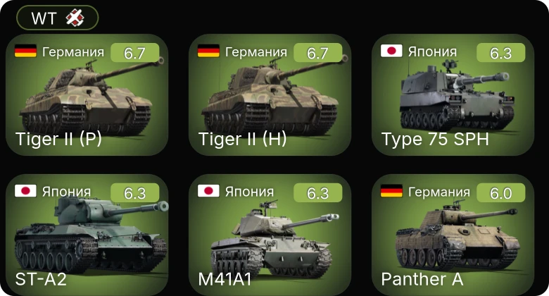WT — M41A1 | ST-A2 | Type 75 SPH | M4A1 (76) W | M6A1