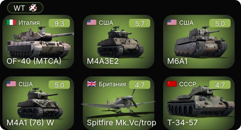 WT — 6 ранг: 1шт