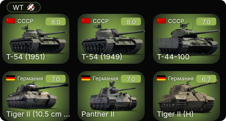 WT — 5 ранг: 3шт