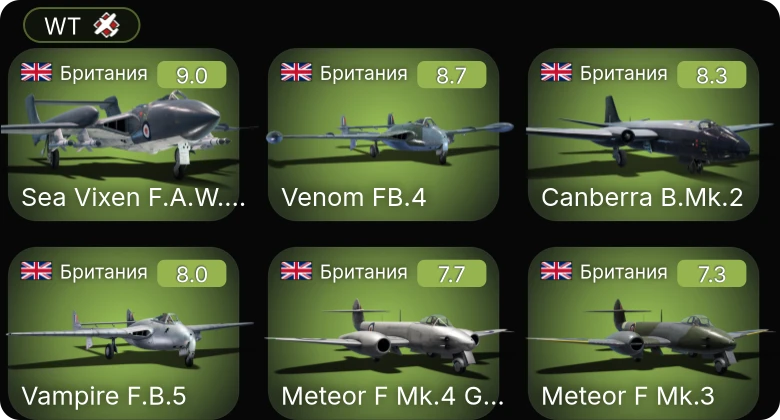 WT — 5 ранг: 6шт