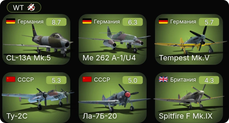 WT — 6 ранг: 1шт