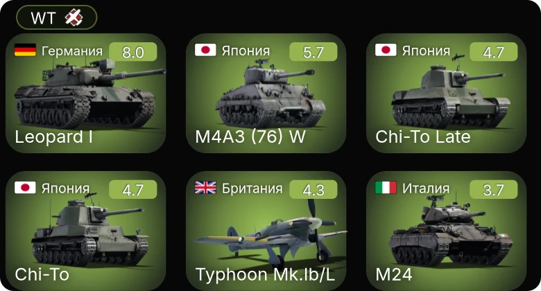 WT — 5 ранг: 1шт