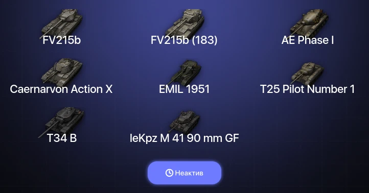 World of Tanks — Неактив | 8 Топов  