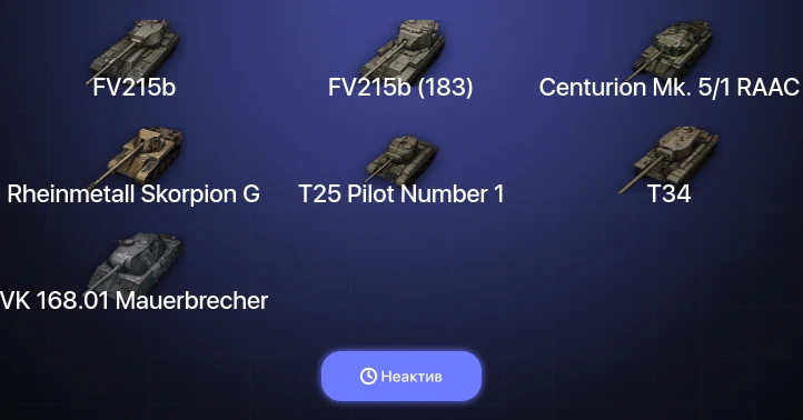 World of Tanks — Неактив | 22 Топа  