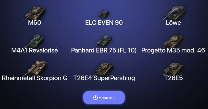 World of Tanks — Неактив | 14 Топов  