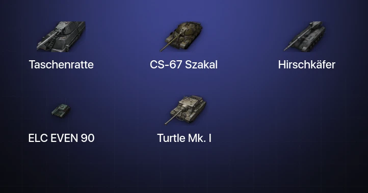 World of Tanks — 6 Топов | CS-67 Szakal | Hirschkäfer | Taschenratte 