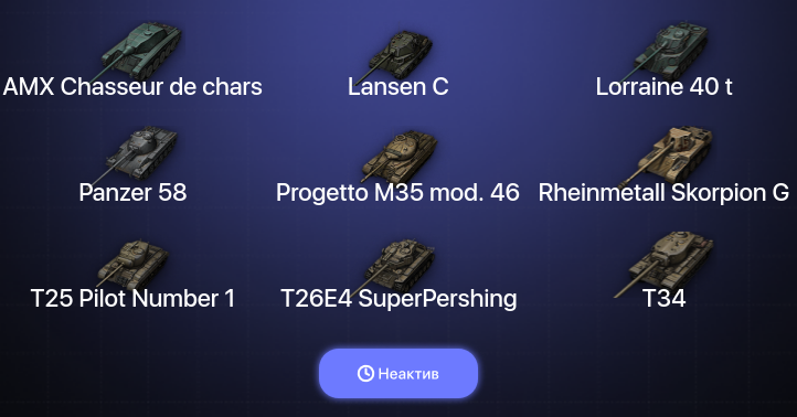 World of Tanks — Неактив | 4 Топа  
