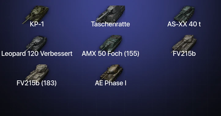 World of Tanks — 16 Топов | AS-XX 40 t | Leopard 120 Verbessert | Taschenratte | КР-1 