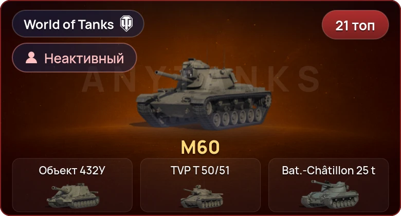 World of Tanks (EU) — Неактив | 21 Топ | Объект 432У 