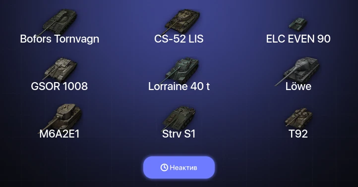 World of Tanks — Неактив | 8 Топов  