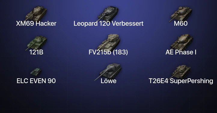 World of Tanks — 15 Топов | XM69 Hacker | Leopard 120 Verbessert 