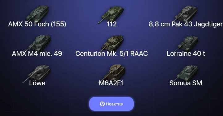 World of Tanks — Неактив | 4 Топа  