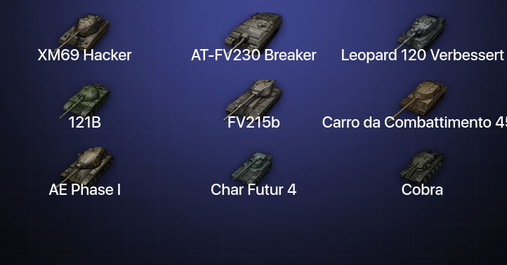 World of Tanks — 31 Топ | AT-FV230 Breaker | XM69 Hacker | Leopard 120 Verbessert | Carro da Combattimento 45 t 