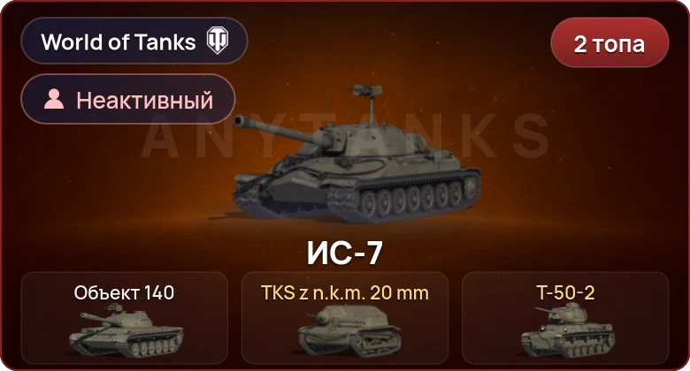 World of Tanks — Неактив | 2 Топа  