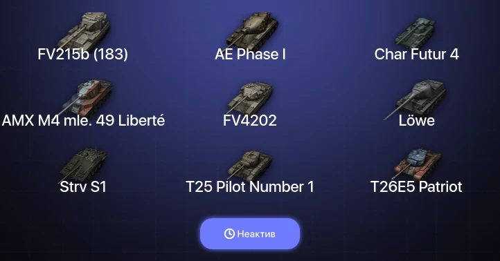 World of Tanks — Неактив | 14 Топов  