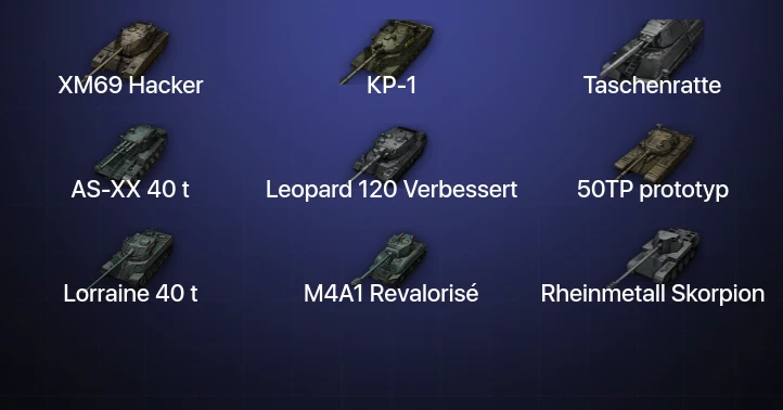 World of Tanks — 20 Топов | AS-XX 40 t | XM69 Hacker | Leopard 120 Verbessert | Taschenratte 