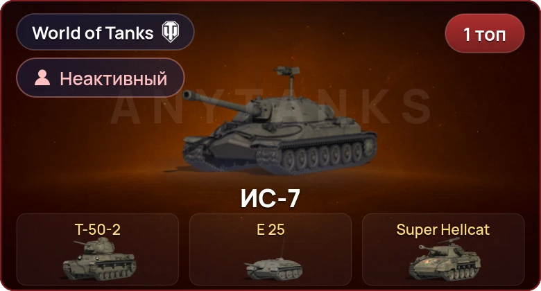 World of Tanks — Неактив | 1 Топ  