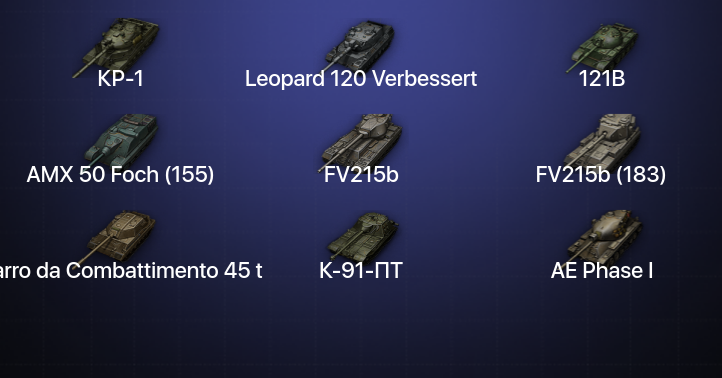 World of Tanks — 22 Топа | Leopard 120 Verbessert | Carro da Combattimento 45 t | КР-1 