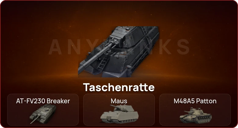 World of Tanks — Неактив | 6 Топов | AT-FV230 Breaker | Taschenratte 