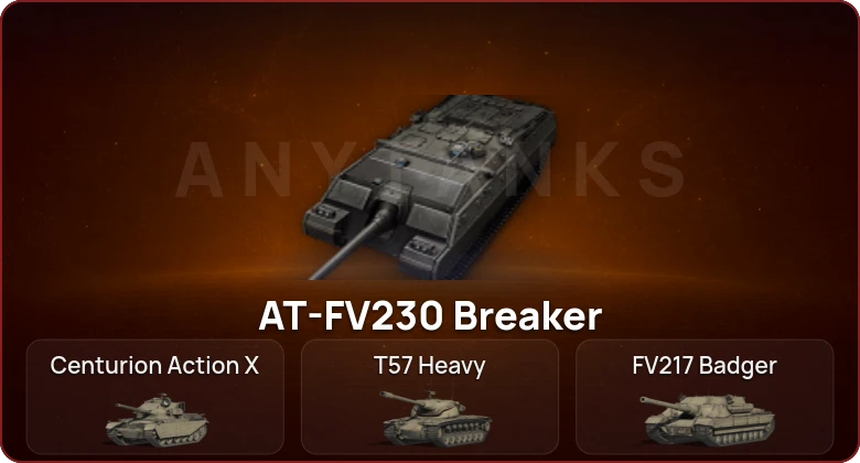 World of Tanks — Неактив | 6 Топов | AT-FV230 Breaker  | Смена пароля