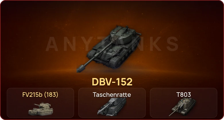 World of Tanks — Неактив | 21 Топ | Taschenratte | T803 | DBV-152 