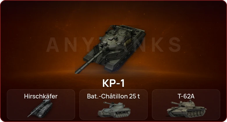 World of Tanks — Неактив | 8 Топов | КР-1 | Hirschkäfer  | Смена пароля