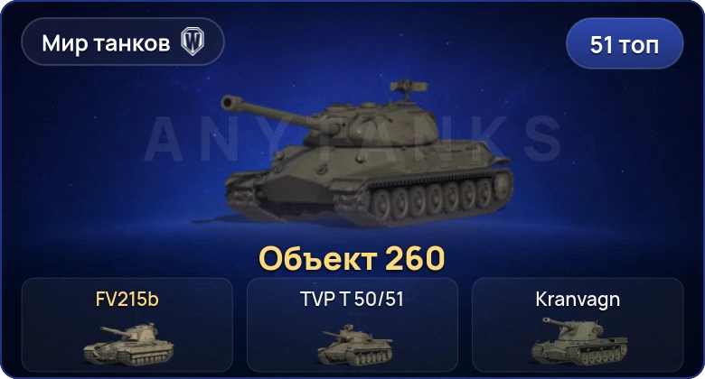 Мир Танков — 51 Топ | Объект 260 | Cobra 